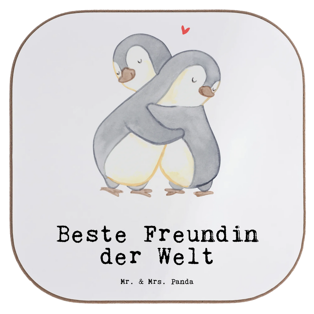 Podkładka Pingwin Najlepsza przyjaciółka na świecie dla, Dziękuję, Prezent, Wręczyć, Urodziny, Prezent urodzinowy, Pomysł na prezent, Podziękować, Upominek, Sprawić radość, Tip na prezent