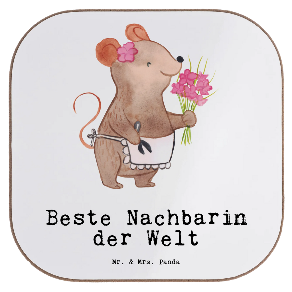 Square coaster Mouse Best neighbor in the world presents, Coasters, party, gifts, breakfast, glass coasters, gift, for, thank you, giving, birthday, birthday present, gift idea, souvenir, make you happy, gift tip, neighborhood, friendship, Neighbor, neighbor, resident, friend, neighbors