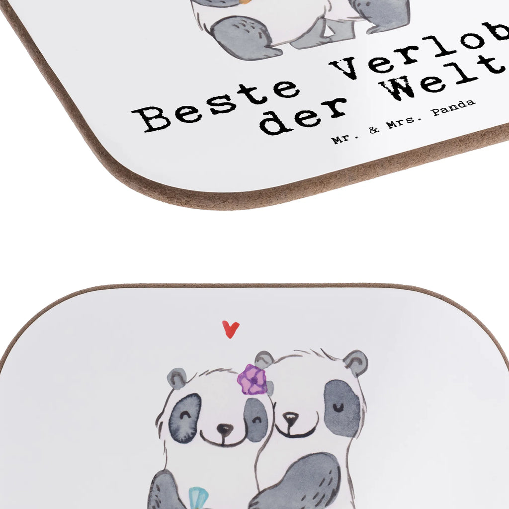 Square coaster panda Best Fiancée in the World glass coasters, party, Coasters, breakfast, gift, gifts, presents, for, thank you, giving, birthday, birthday present, gift idea, souvenir, make you happy, gift tip, girlfriend, betrothal, dream girl, fiancee, future, wife, marriage, wedding