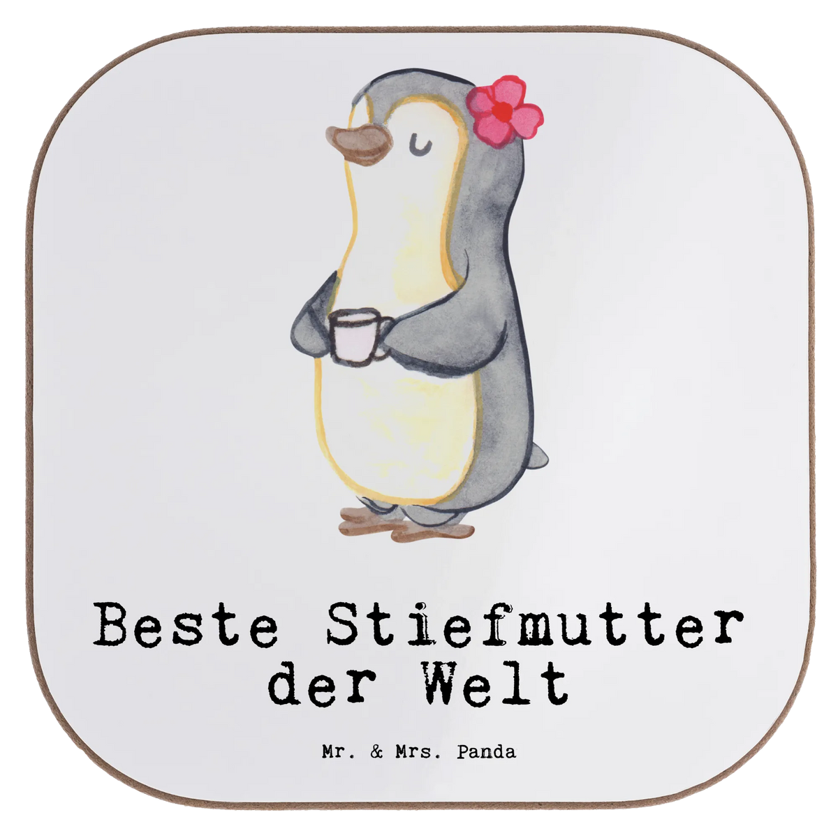Square coaster penguin Best stepmom in the world gift, party, Coasters, breakfast, presents, gifts, glass coasters, for, thank you, giving, birthday, birthday present, gift idea, souvenir, make you happy, gift tip, Step Mom Step Mom Step Mom Mommy Mother Mothers Day Mom Mom Daughter Son Thank You Thank You Best
