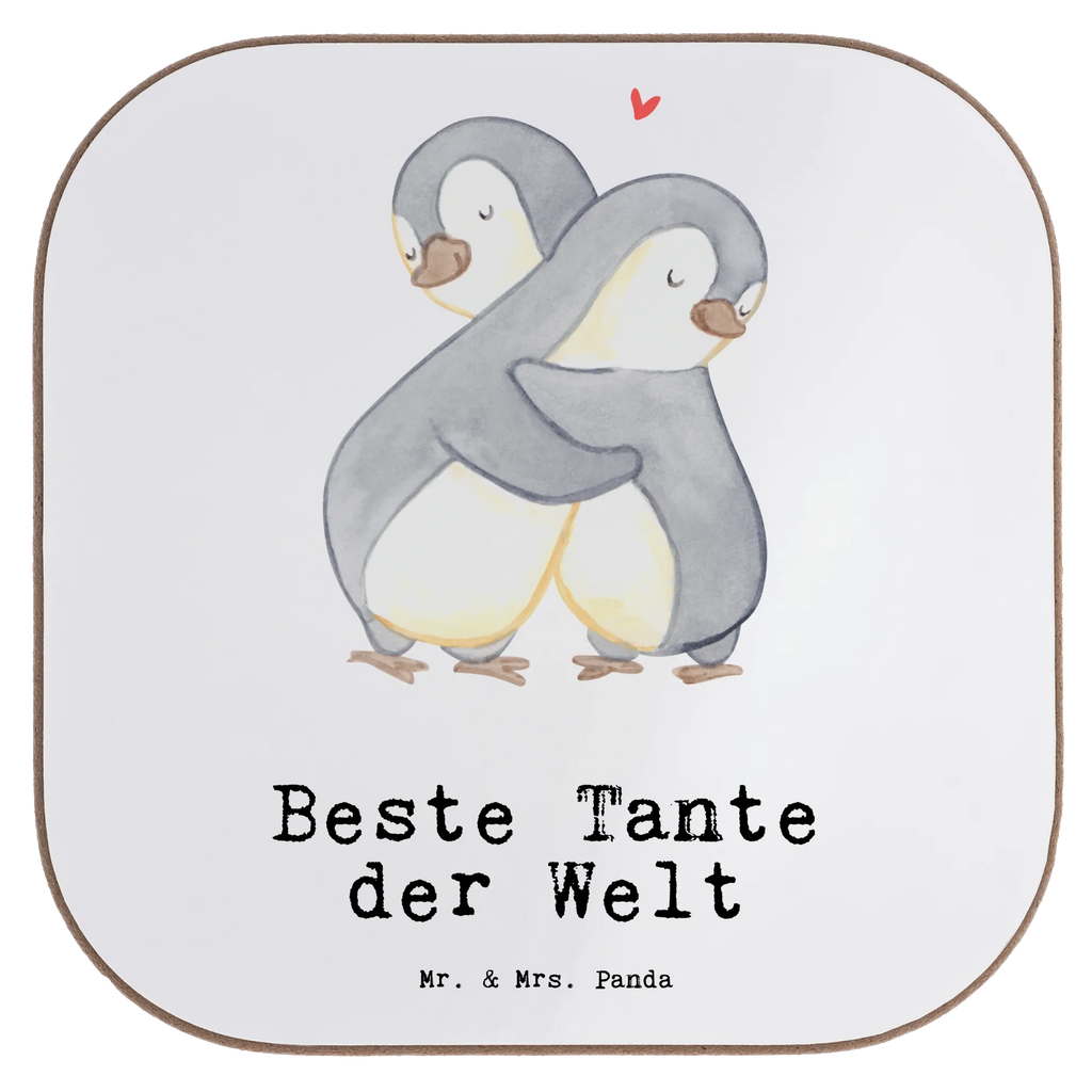 Square coaster penguin best aunt in the world presents, party, gift, gifts, Coasters, breakfast, glass coasters, for, thank you, giving, birthday, birthday present, gift idea, souvenir, make you happy, gift tip, godmother, little thing, nephew, baptism, family, niece, godfather aunt, Aunt, christening partner, favorite aunt