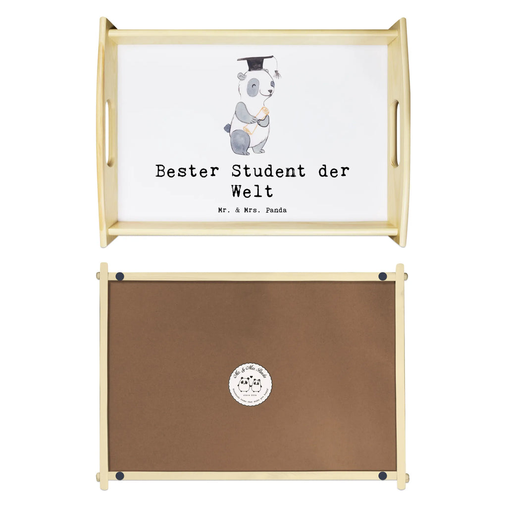 Serviertablett Panda Bester Student der Welt essenstablett, betttablett, sofatablett, Frühstückstablett, kaffeetablett, bett tablett, tablett zum servieren, tablett holz, couchtablett, Servier Tablett, Tablett, serviertablett holz, teetablett, Serviertablett, tragetablett, Holztablett, tablett für bett, tablett aus holz, tablett für essen, holz serviertablett, ablagetablett, Küchentablett, tablett für getränke, echtholz tablett, serviertablett aus holz, getränketablett, Geschenkidee, Geschenk, Schenken, Mitbringsel, Geburtstag, Geburtstagsgeschenk, für, Danke, Dankeschön, Bedanken, Freude machen, Geschenktipp, Alumni, Hochschule, Studenten, Abschluss, Student, Studienabschluss, Uni, Lustig, Studium, Spaß, Universität, Sohn, Witzig, Musterschüler