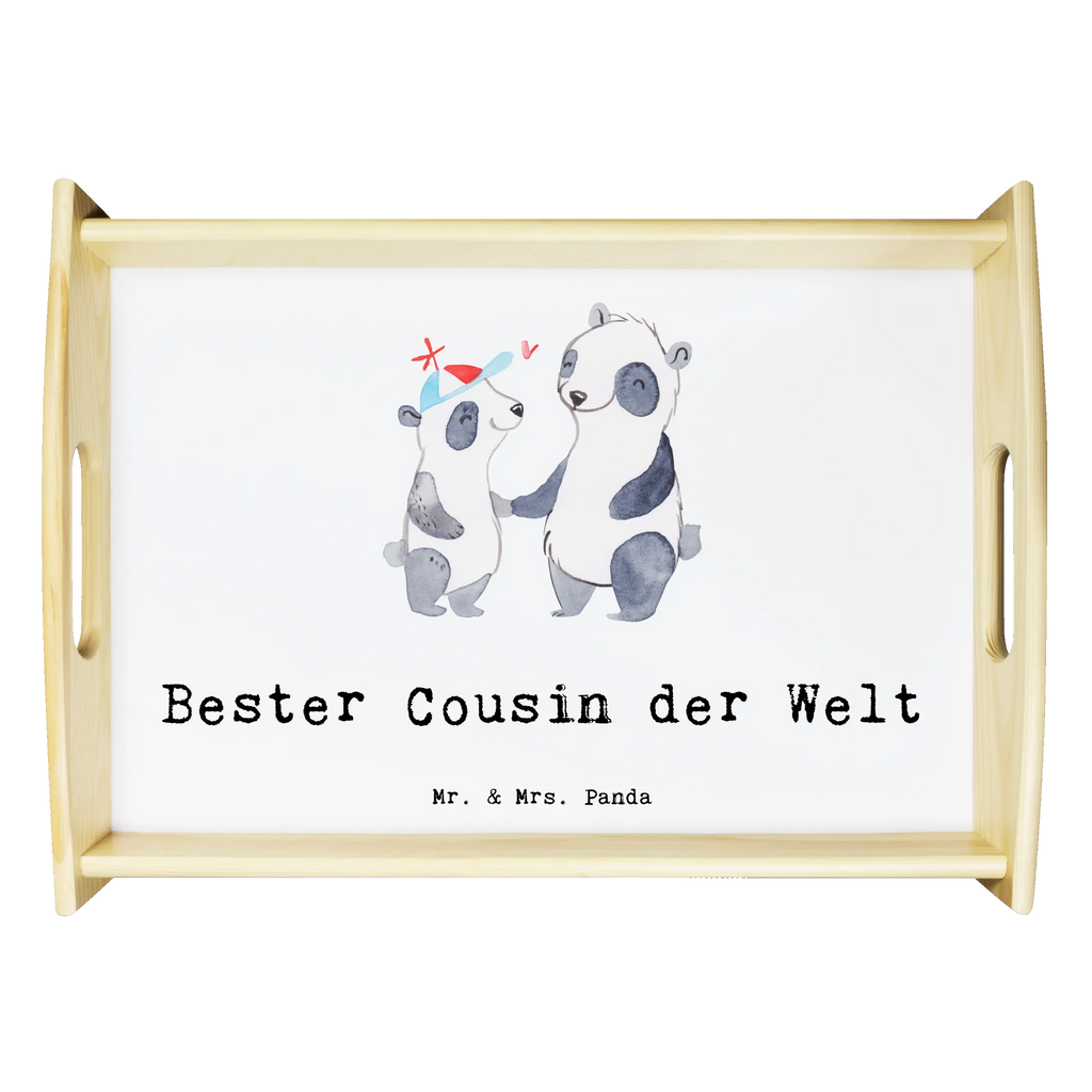 Serviertablett Panda Bester Cousin der Welt Serviertablett, Dekotablett, Küchentablett, Holztablett, Frühstückstablett, Tablett, für, Dankeschön, Geschenk, Schenken, Geburtstag, Geburtstagsgeschenk, Geschenkidee, Danke, Bedanken, Mitbringsel, Freude machen, Geschenktipp, Verwandtschaft, Familie, Cousin, Cousine, Sohn von Tante, Sohn von Onkel, Kousin, Vetter