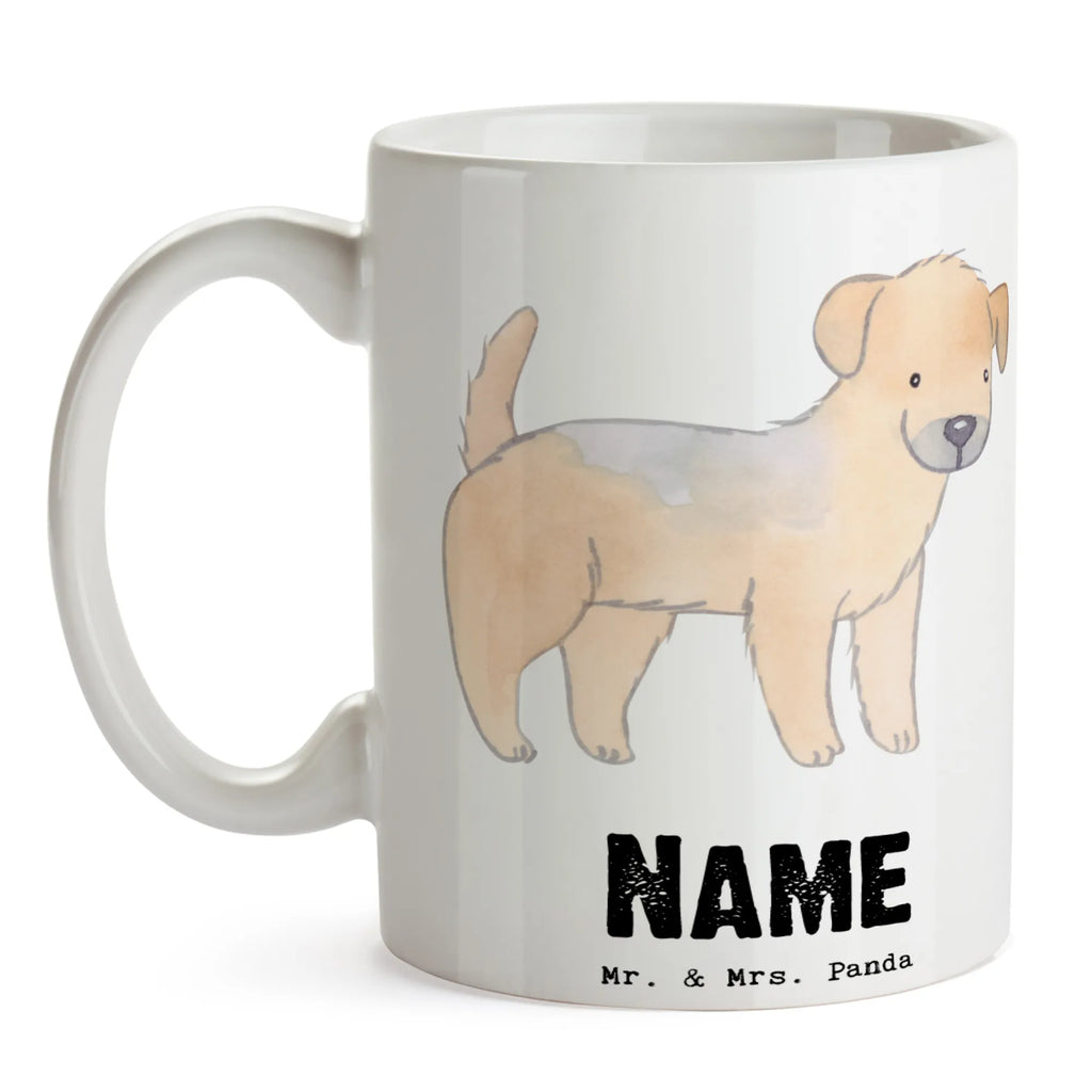 Personalisierte Tasse Border Terrier Lebensretter Namen, Tasse, Tasse mit Namen, Namenstasse, Personalisierte Tasse, Personalisiert, Drucken, Wunschname, Geschenk, Schenken, Hund, Hunderasse, Rassehund, Hundebesitzer, Tierfreund, Welpe, Border Terrier