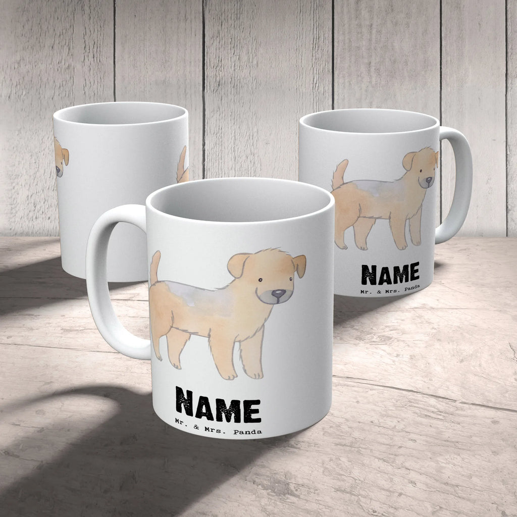 Personalisierte Tasse Border Terrier Lebensretter Namen, Tasse, Tasse mit Namen, Namenstasse, Personalisierte Tasse, Personalisiert, Drucken, Wunschname, Geschenk, Schenken, Hund, Hunderasse, Rassehund, Hundebesitzer, Tierfreund, Welpe, Border Terrier