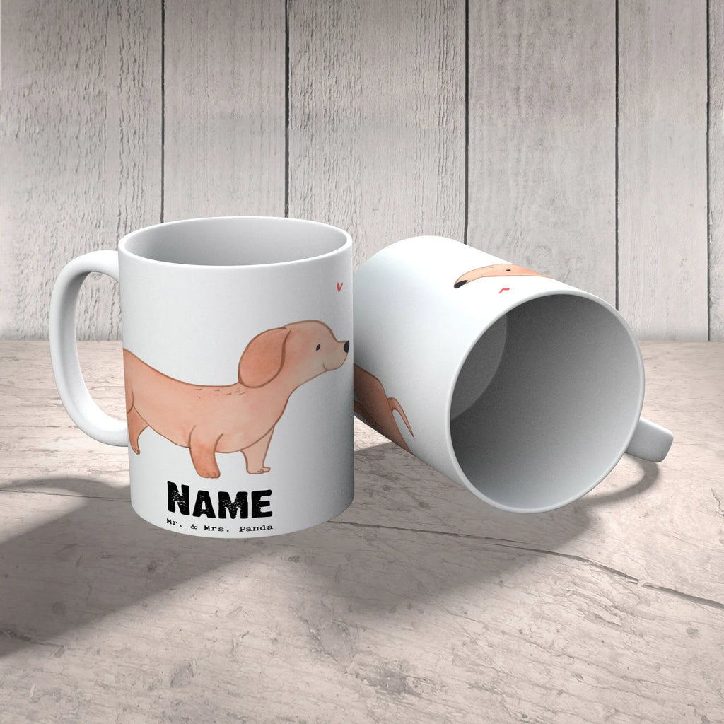 Personalisierte Tasse Dackel Kurzhaardackel Lebensretter Wunschname, Namen, Tasse, Namenstasse, Personalisiert, Drucken, Personalisierte Tasse, Tasse mit Namen, Hund, Hunderasse, Rassehund, Hundebesitzer, Geschenk, Tierfreund, Schenken, Welpe, Dachshund, Teckel, Kurzhaardackel