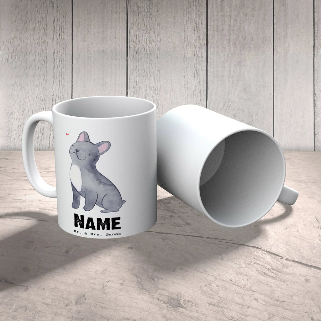 Personalisierte Tasse Französische Bulldogge Lebensretter Namen, Drucken, Personalisiert, Namenstasse, Tasse mit Namen, Wunschname, Tasse, Personalisierte Tasse, Hund, Hunderasse, Rassehund, Hundebesitzer, Geschenk, Tierfreund, Schenken, Welpe, Französische Bulldogge