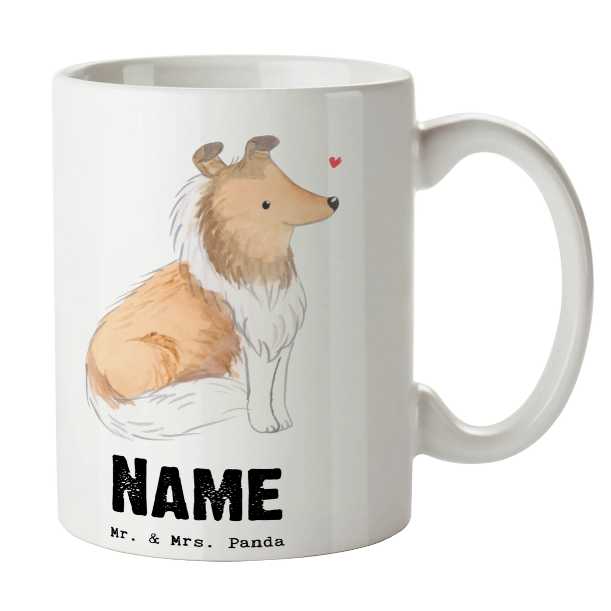 Personalised cup Long-haired Collie Lifesaver gift, animal lover, giving, dog breed, purebred dog, dog owner, puppy