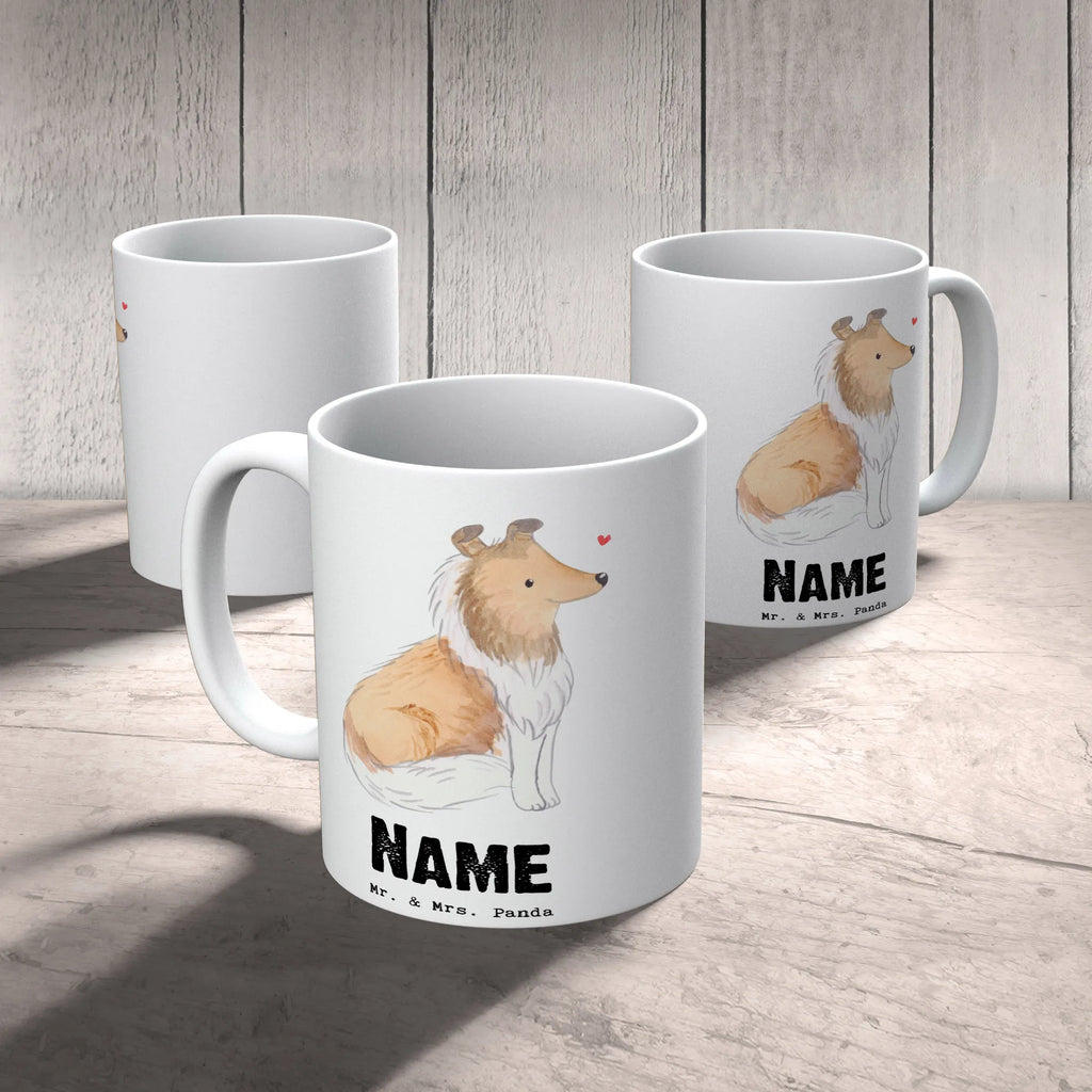Personalisierte Tasse Langhaar Collie Lebensretter Namen, Tasse mit Namen, Tasse, Drucken, Namenstasse, Wunschname, Personalisierte Tasse, Personalisiert, Geschenk, Schenken, Hund, Hunderasse, Rassehund, Hundebesitzer, Tierfreund, Welpe, Langhaar Collie, Britischer Hütehund