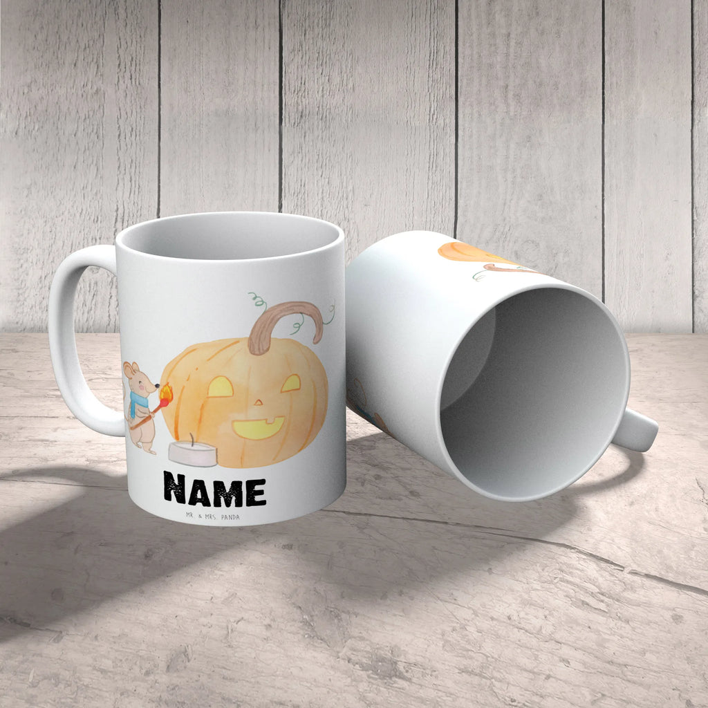 Personalised cup pumpkin mouse Halloween, decoration, Martin singing, decor, gifts, giving
