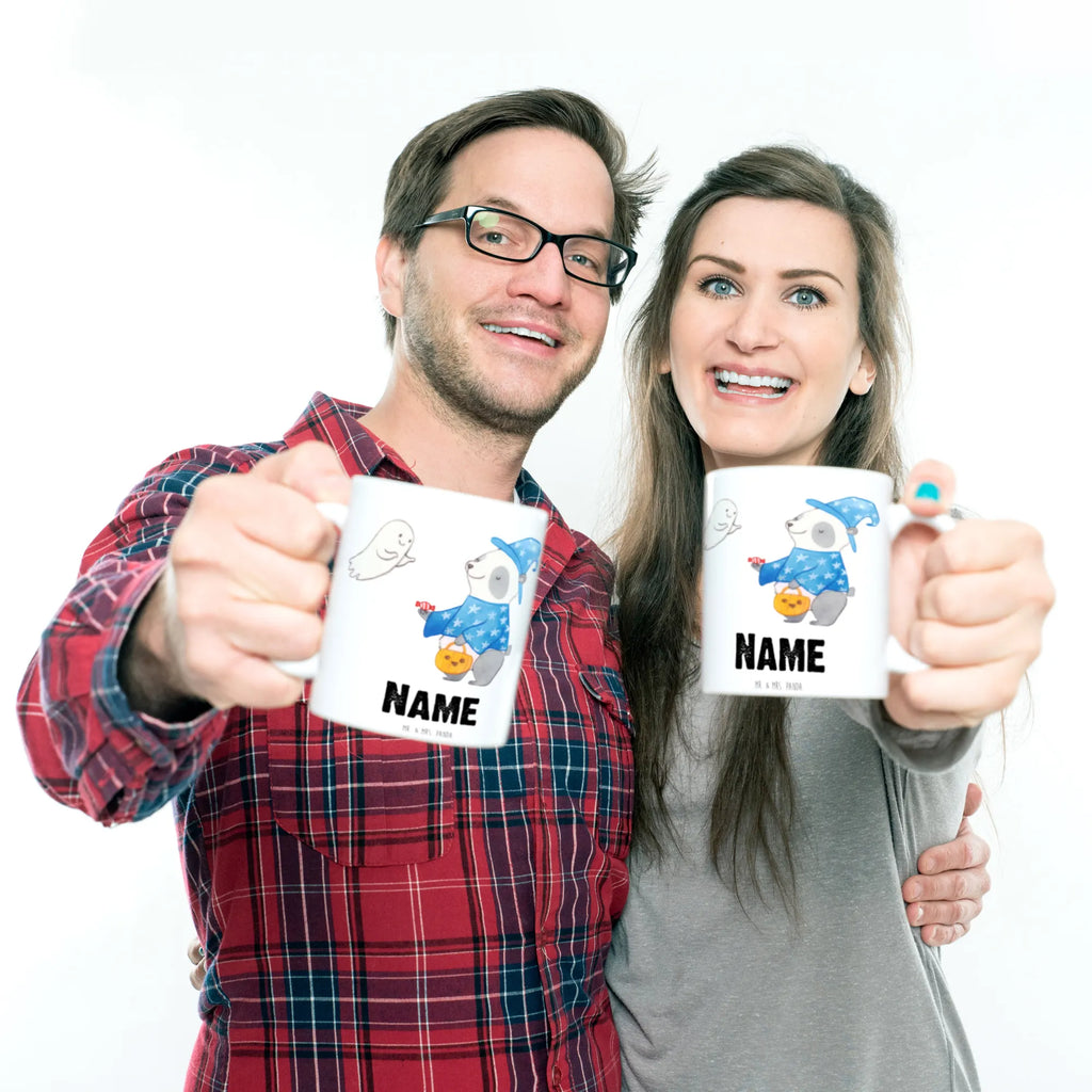 Personalisierte Tasse Panda Zauberer Tasse mit Namen, Personalisiert, Personalisierte Tasse, Wunschname, Namen, Namenstasse, Tasse, Drucken, Halloween, Deko, Martinssingen, Dekoration, Geschenke, Schenken, Süßes sonst gibt's saures, Trick or Treat, Gespenst, Halloween Deko, Panda, Zauberer