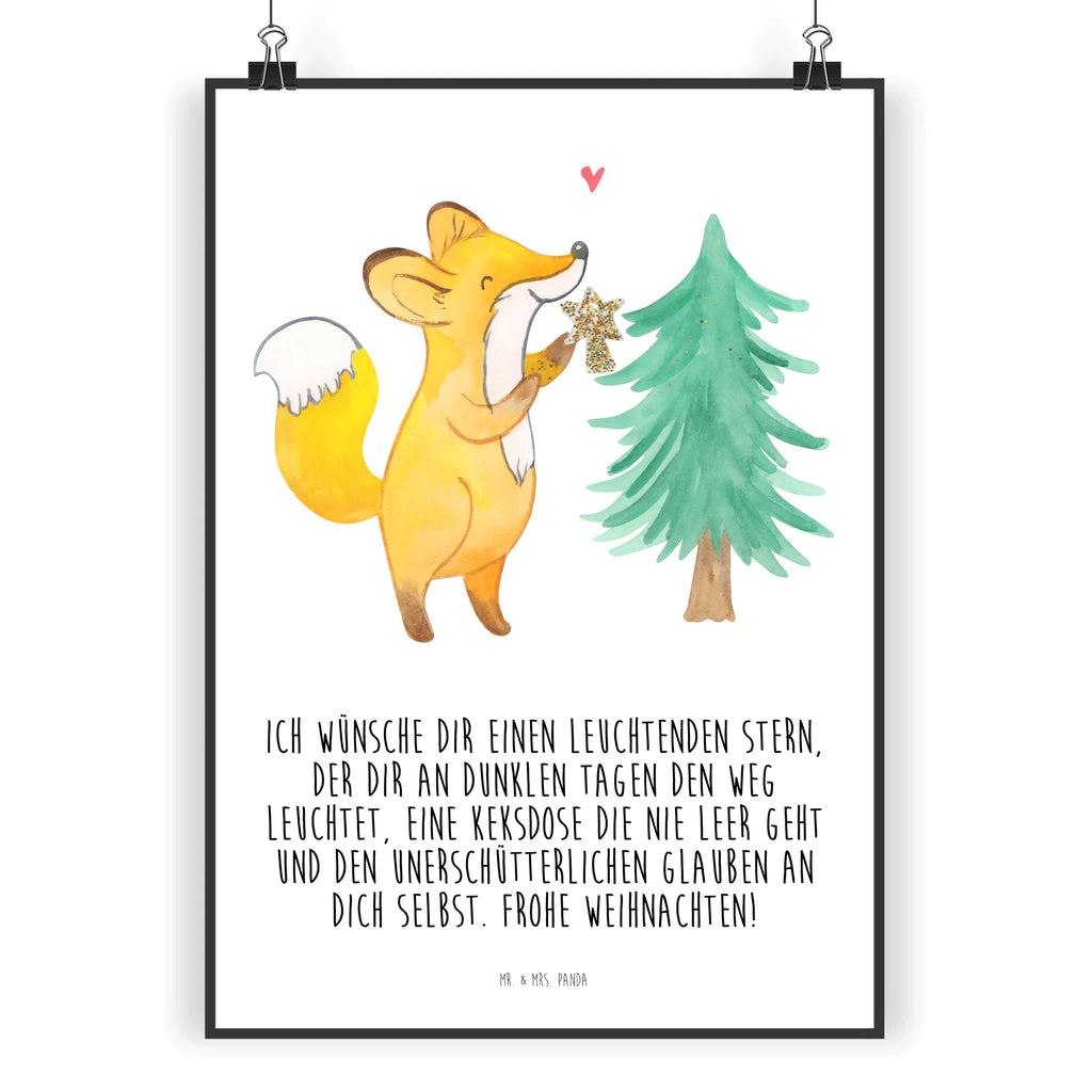 Poster Fox Christmas tree Designposter, Mr. & Mrs. Panda Poster, Kunstdruck, drucke, kunstposter, grafikposter, wanddruck, wandkunst, Poster, Bild, Wanddeko Bild, kunst für die wand, kunstdruck poster, Wanddekoration, Bild für Wand, Wandposter, Deko Bild, Wandbild, Plakat, Posterdruck, Wandschmuck, wanddeko, Heiligabend, Advent, Nikolaus, Weihnachtsdeko, Weihnachten, Winter, Wintermotiv, Weihnachtsmann, Weihnachtstage, Fuchs, Weihnachtsdekoration, Schlittschuh, Weihnachtszeit