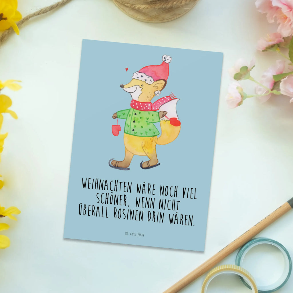 Postkarte Fuchs  Schlittschuhe Ansichtskarten, Ansichtskarte, Postkarte, Einladungskarte, Geburtstagskarte, Einladung, Karte, Dankeskarte, Grußkarte, Einladung Geburtstag, Einladungskarten Geburtstag, Geschenkkarte, Winter, Weihnachten, Weihnachtsdeko, Nikolaus, Advent, Heiligabend, Wintermotiv, Weihnachtsmann, Weihnachtsbaum, Weihnachtstage, Tannenbaum, Weihnachtszeit