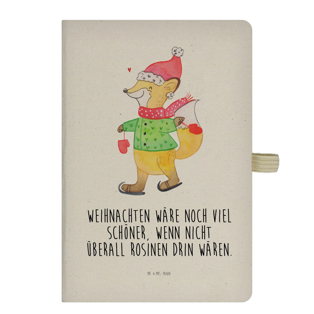 Cotton notebook Fox skates writing book, sketchbook, journal, address book, notes, entry book, notepad, notebook, diary, Winter, Christmas, Christmas time, snow, christmas time, christmas present, christmas tree, christmas, winter, christmas days, fir tree, santa claus, christmas eve