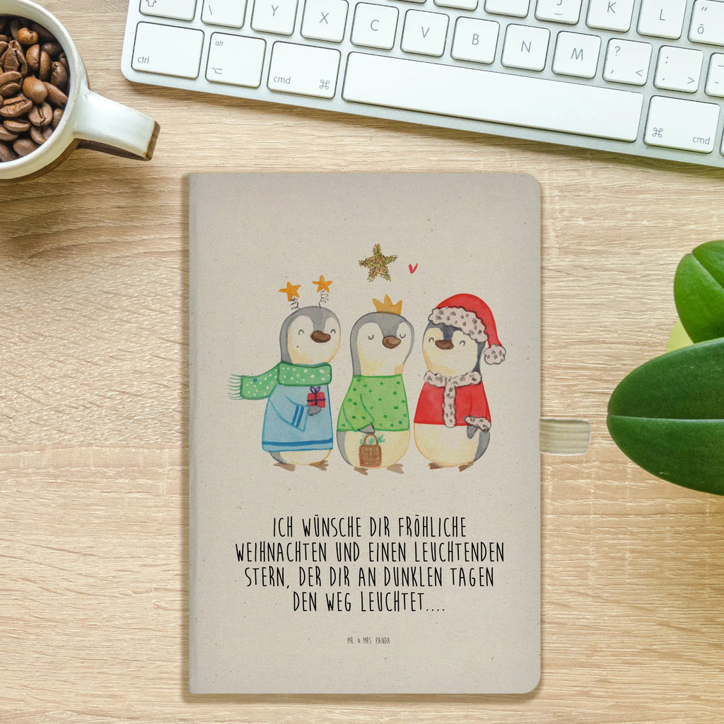 Cotton notebook wintertime Holy Three Kings journal, notepad, writing book, sketchbook, notes, entry book, diary, notebook, address book, Winter, Christmas, Christmas time, snow, Christmas Eve, Santa Claus, Christmas days, Christmas present, Epiphany