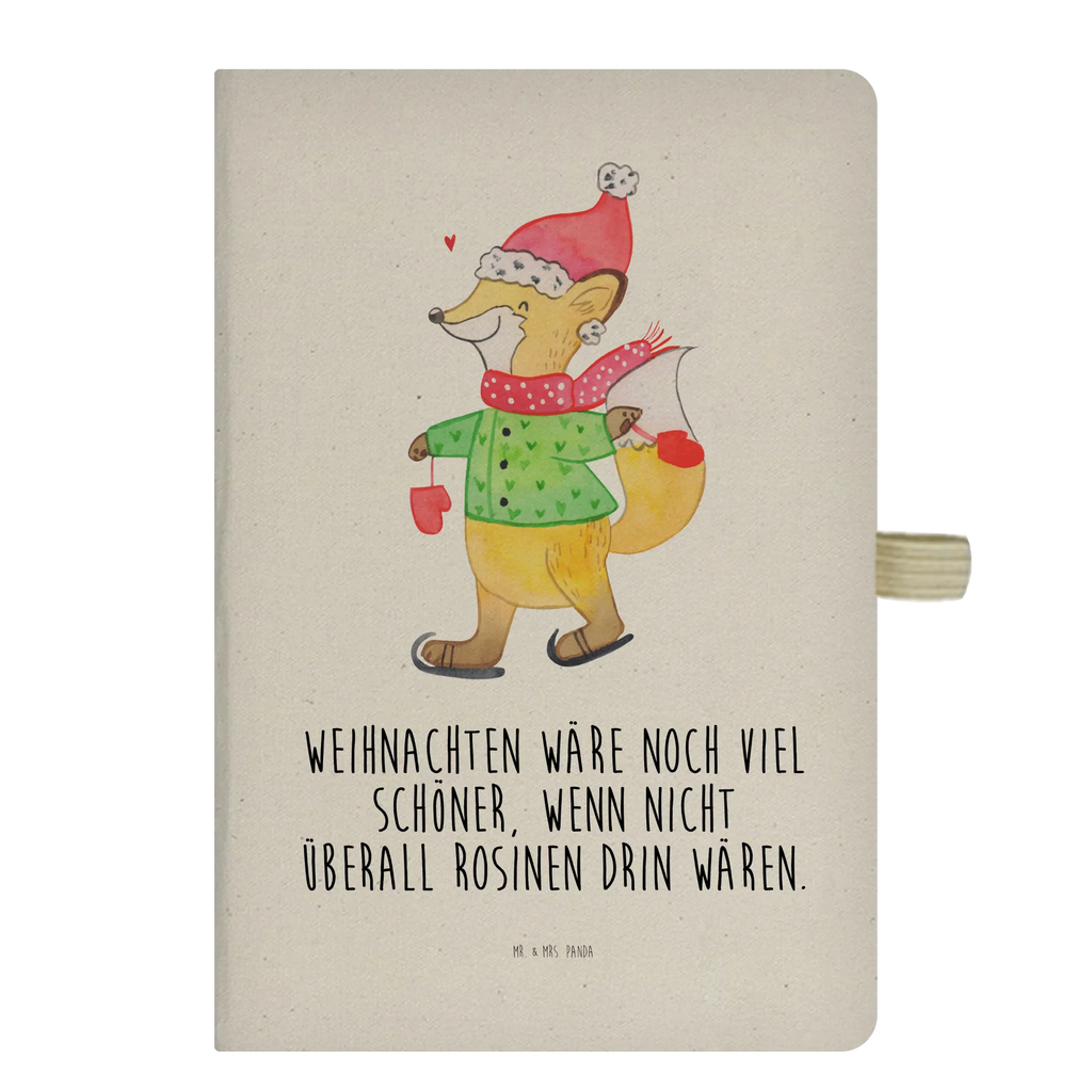 Cotton notebook Fox skates writing book, sketchbook, journal, address book, notes, entry book, notepad, notebook, diary, Winter, Christmas, Christmas time, snow, christmas time, christmas present, christmas tree, christmas, winter, christmas days, fir tree, santa claus, christmas eve