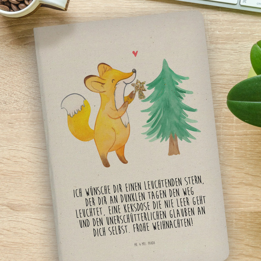 Cotton notebook Fox Christmas tree notebook, sketchbook, notepad, diary, entry book, address book, notes, writing book, journal, Winter, Christmas, Christmas time, snow, skate, christmas decoration, christmas present, santa claus, christmas, christmas eve, winter, christmas days, fox, christmas time
