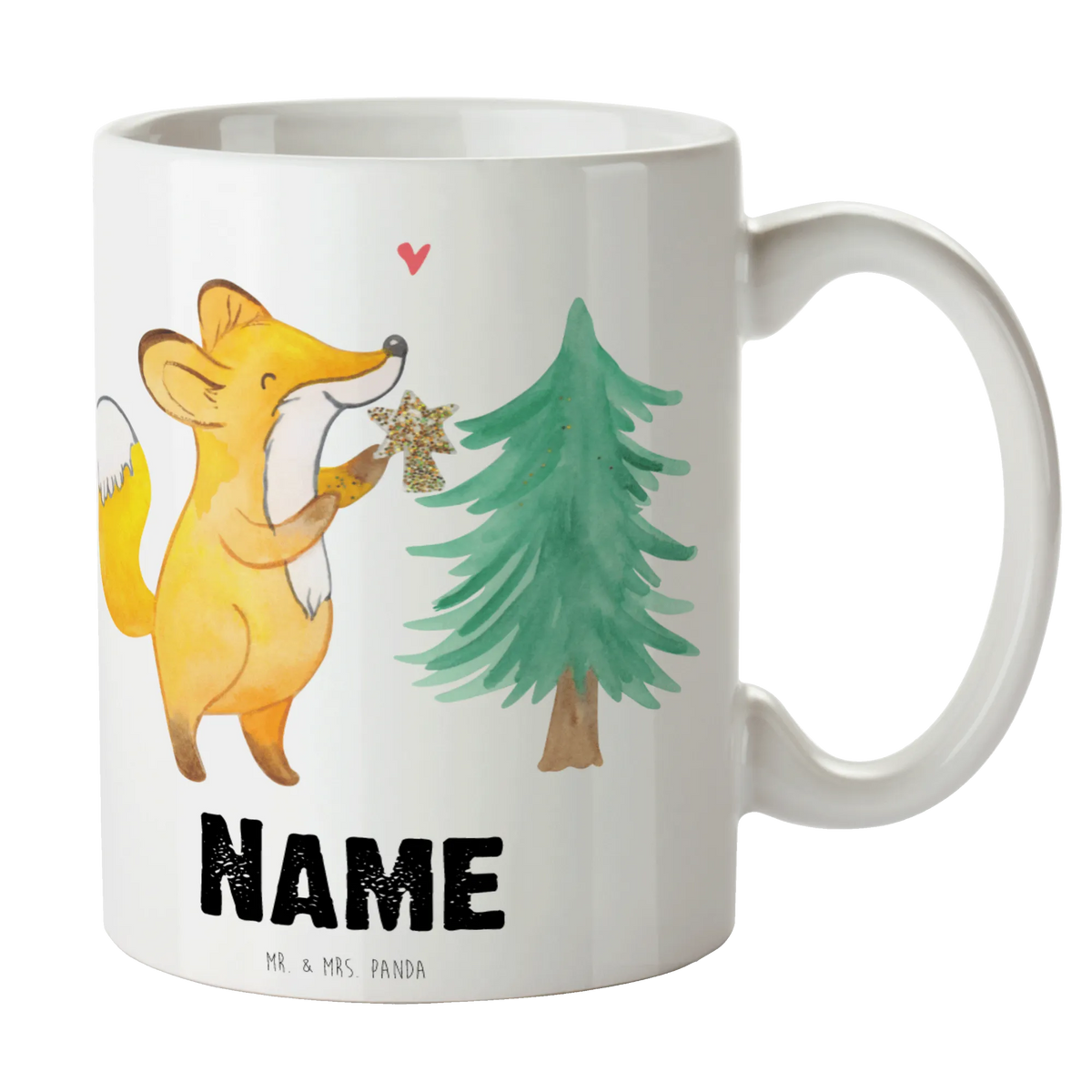 Personalised cup Fox Christmas tree Winter, Christmas, Christmas time, snow, skate, santa claus, christmas present, christmas decoration, christmas days, winter, christmas time, fox, christmas, christmas eve