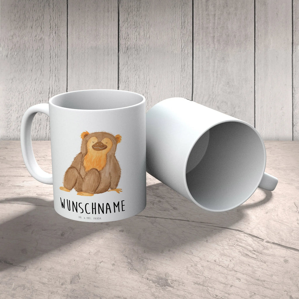 Personalisierte Tasse Affe Personalisiert, Tasse mit Namen, Tasse, Namenstasse, Personalisierte Tasse, Drucken, Wunschname, Namen, Afrika, Wildtiere, Motivation, Selfcare, Liebe, Respekt, Affe, Selbstbewusstsein, Äffchen, Selbstliebe, Affen, Selbstachtung