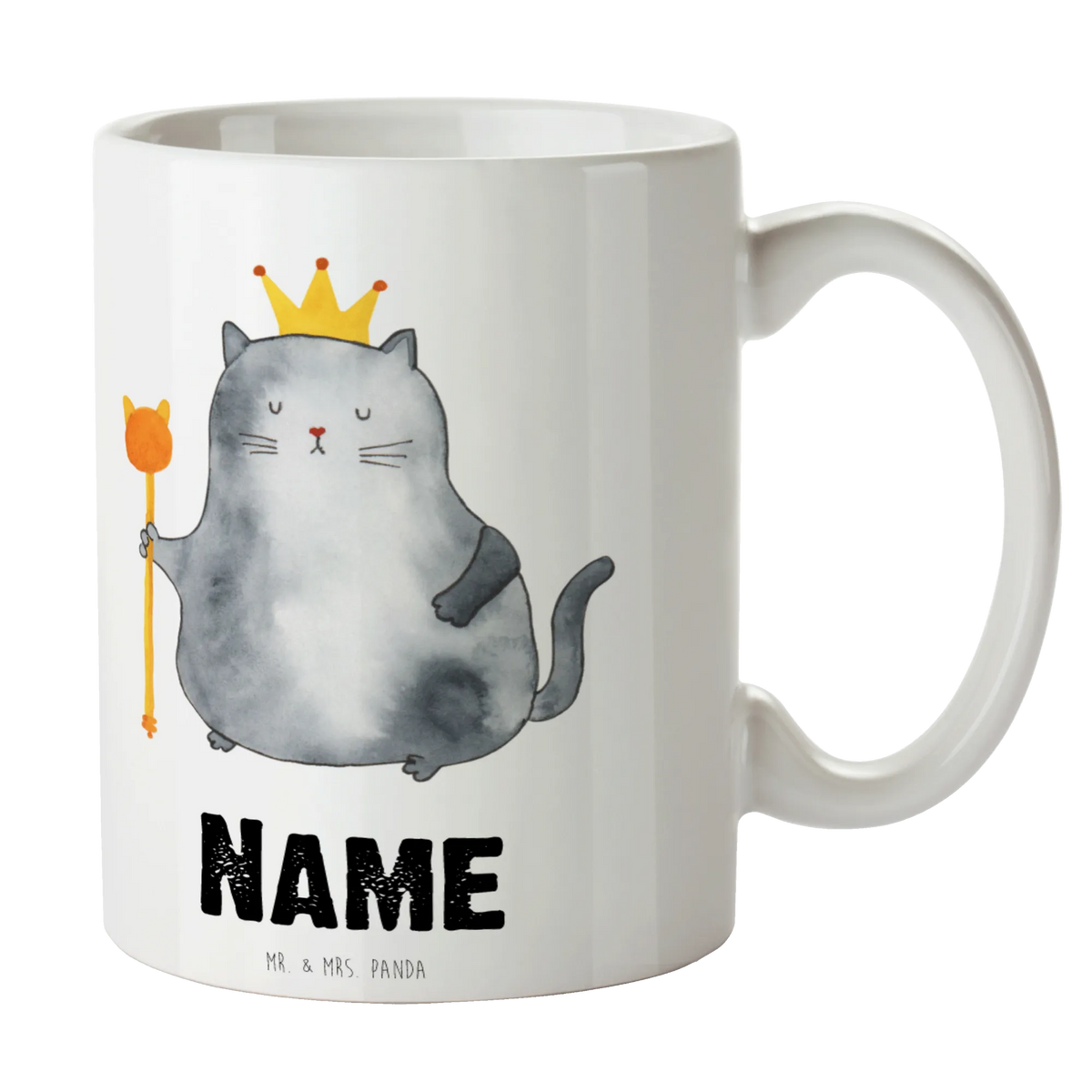 Personalised cup Cat king cat, tomcat, kitty, meow, kitten, housecat, mama cat, love cats, cat image, cat fan, cat lover, cat fancier, cat decoration, gift for cat lover, cat owner, funny cats, cat sayings, cat motto, funny cat gifts, fan merchandise, cat stuff, animal lover, king, move, cats, apartment, queen, tenement, moving in, pet, pussy, first own apartment, family