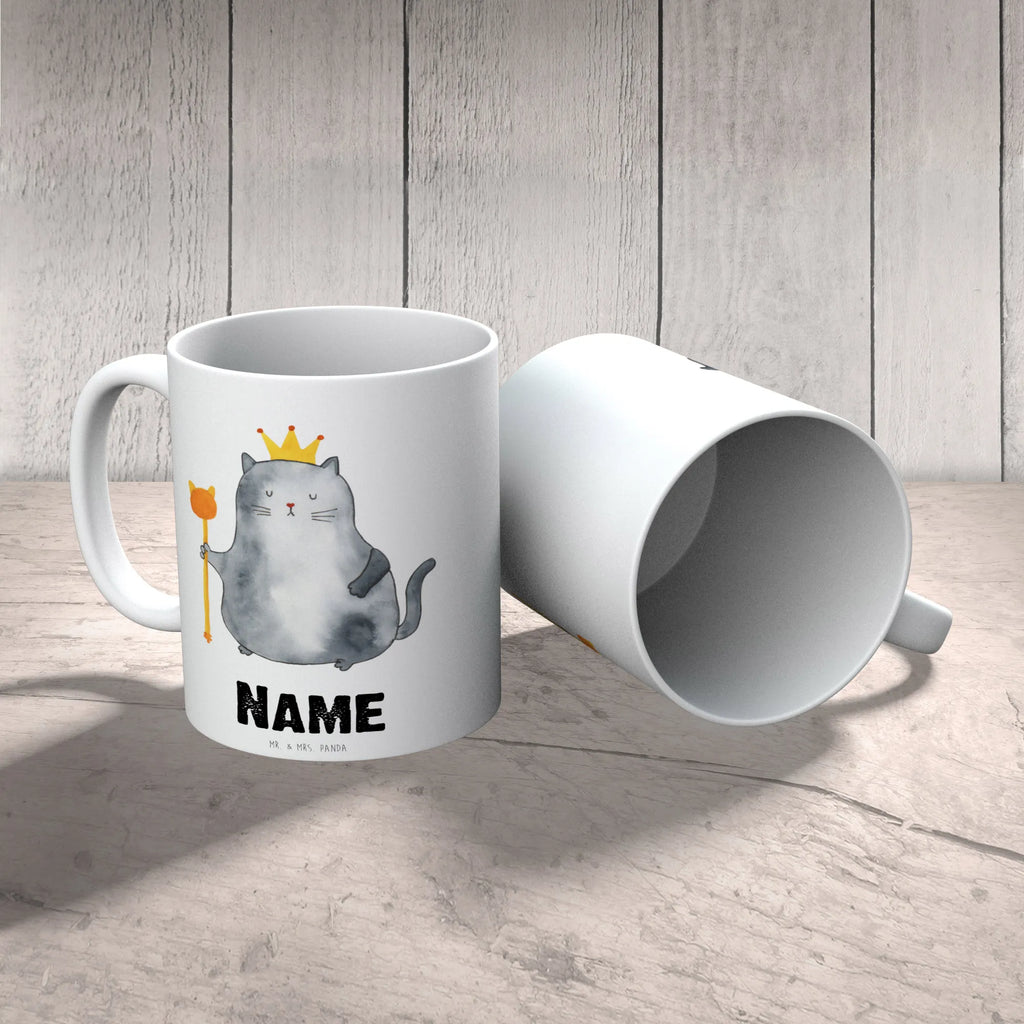 Personalised cup Cat king cat, tomcat, kitty, meow, kitten, housecat, mama cat, love cats, cat image, cat fan, cat lover, cat fancier, cat decoration, gift for cat lover, cat owner, funny cats, cat sayings, cat motto, funny cat gifts, fan merchandise, cat stuff, animal lover, king, move, cats, apartment, queen, tenement, moving in, pet, pussy, first own apartment, family