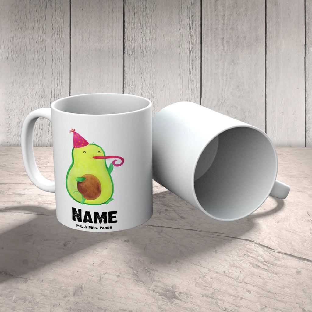 Personalisierte Tasse Avocado Party Zeit Namenstasse, Namen, Tasse mit Namen, Tasse, Wunschname, Personalisiert, Drucken, Personalisierte Tasse, Avocado, Veggie, Vegan, Gesund