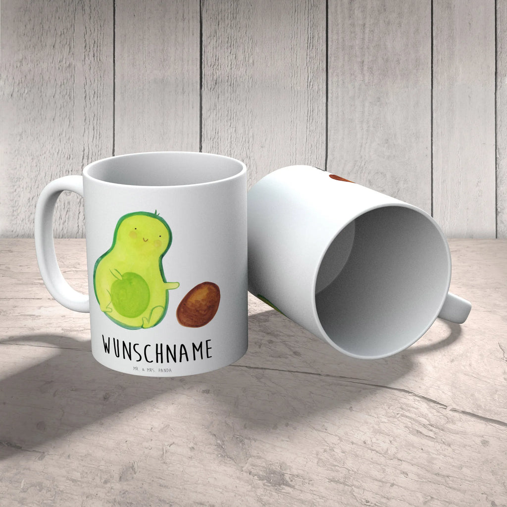 Personalised cup avocado core rolls avocado, vegetables, baby party, big love, birth, love, avocados, first child, child, baby, pregnancy, infant, birthday, for birth