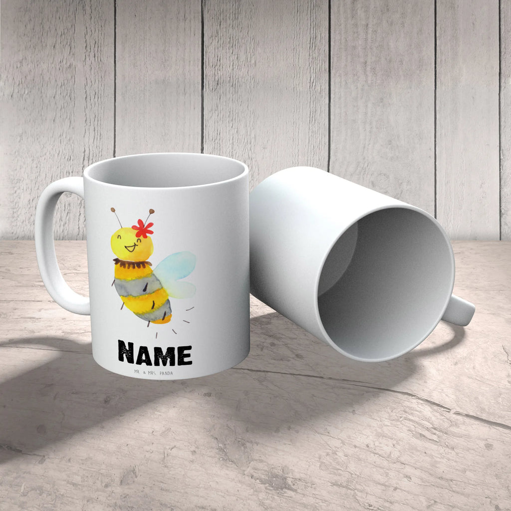 Personalisierte Tasse Biene Blume Namenstasse, Wunschname, Tasse, Tasse mit Namen, Drucken, Personalisiert, Personalisierte Tasse, Namen, Biene, Wespe, Hummel