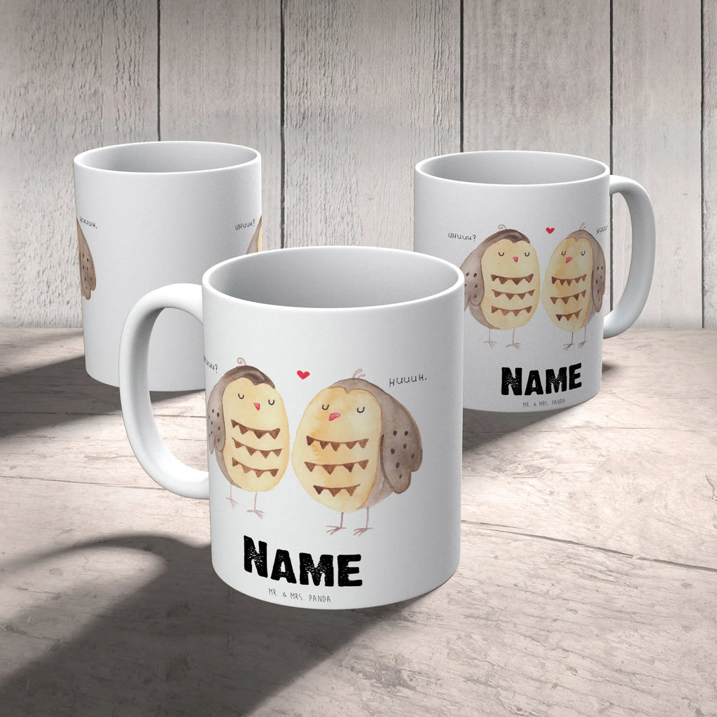 Personalisierte Tasse Eule Liebe Drucken, Tasse, Namenstasse, Personalisiert, Namen, Tasse mit Namen, Personalisierte Tasse, Wunschname, Eule, Freundin Geschenk, Liebe Spruch, Freund, Liebe, Eule Deko, All you need is love, Owl, Wortspiel lustig, Hochzeit Spruch