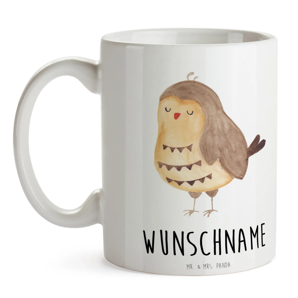 Personalisierte Tasse Eule Zufrieden Namenstasse, Wunschname, Namen, Tasse mit Namen, Personalisierte Tasse, Drucken, Tasse, Personalisiert, Eule, Eule deko, Owl, Wortspiel lustig, Geschenk Hochzeitstag, Eule Spruch, Spruch schön, Romantisch, Liebe Spruch
