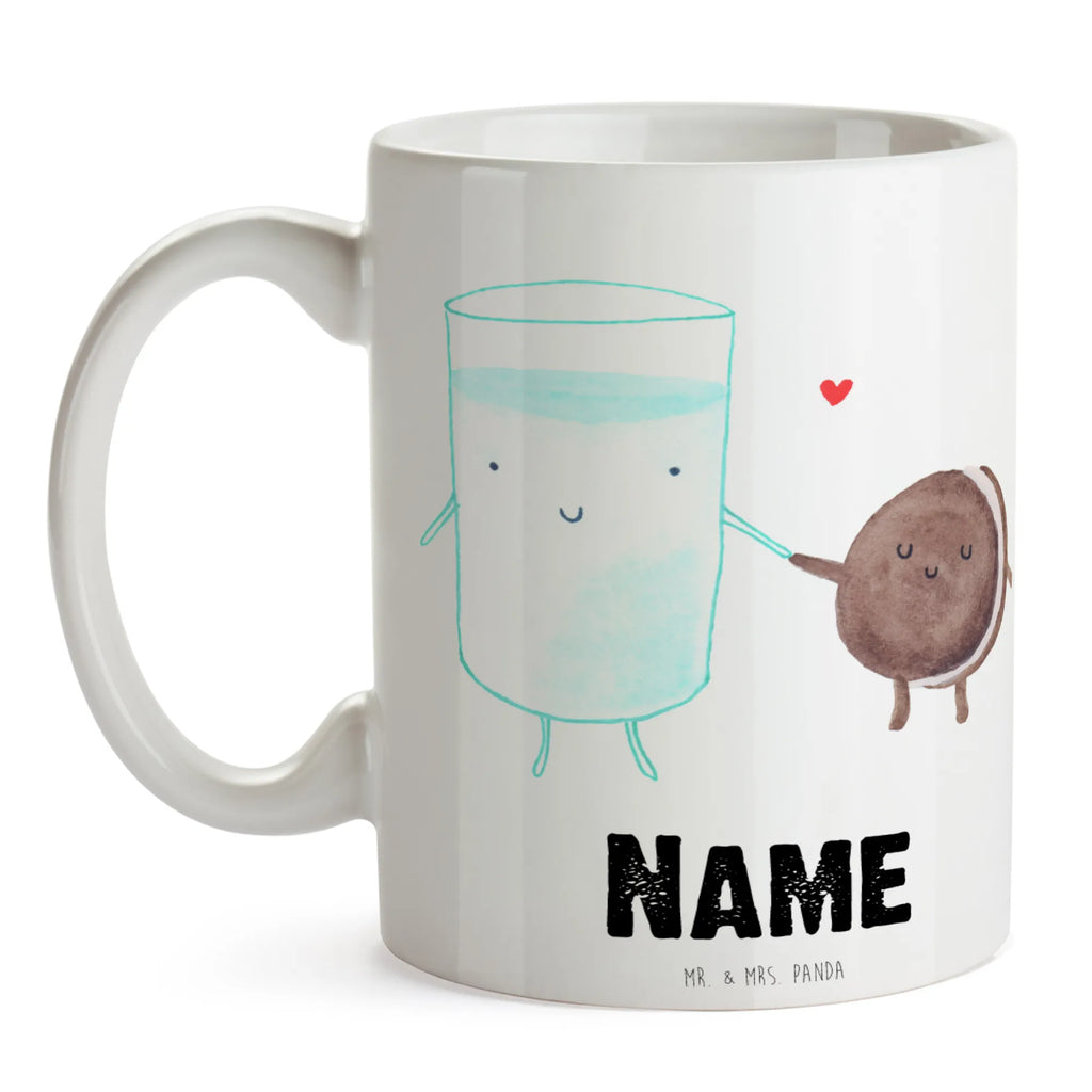 Personalisierte Tasse Milch & Keks Drucken, Personalisiert, Tasse mit Namen, Namen, Personalisierte Tasse, Namenstasse, Wunschname, Tasse, Lustige Sprüche, Tiere, Tiermotive, Gute Laune, Kaffee, Romantisch, Kekse, Milk, Einladung Frühstück, Keks, Perfektes Paar, Milch, Motiv Süß, Cookie