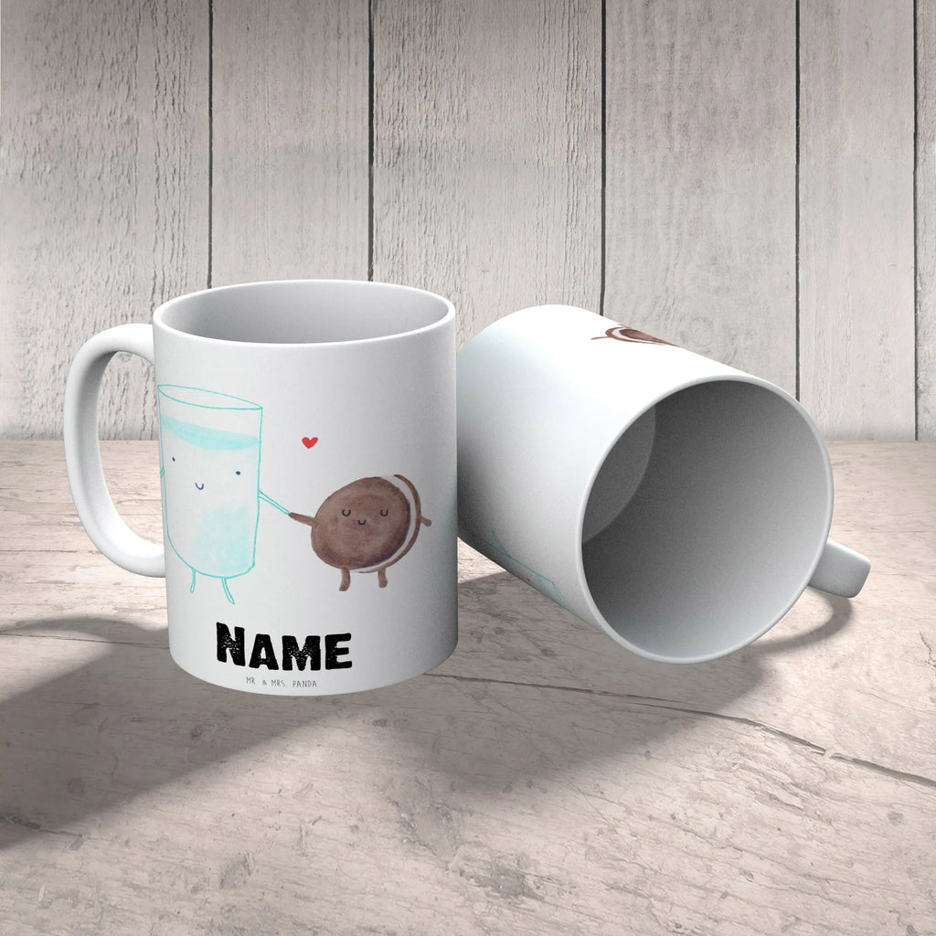 Personalisierte Tasse Milch & Keks Drucken, Personalisiert, Tasse mit Namen, Namen, Personalisierte Tasse, Namenstasse, Wunschname, Tasse, Lustige Sprüche, Tiere, Tiermotive, Gute Laune, Kaffee, Romantisch, Kekse, Milk, Einladung Frühstück, Keks, Perfektes Paar, Milch, Motiv Süß, Cookie