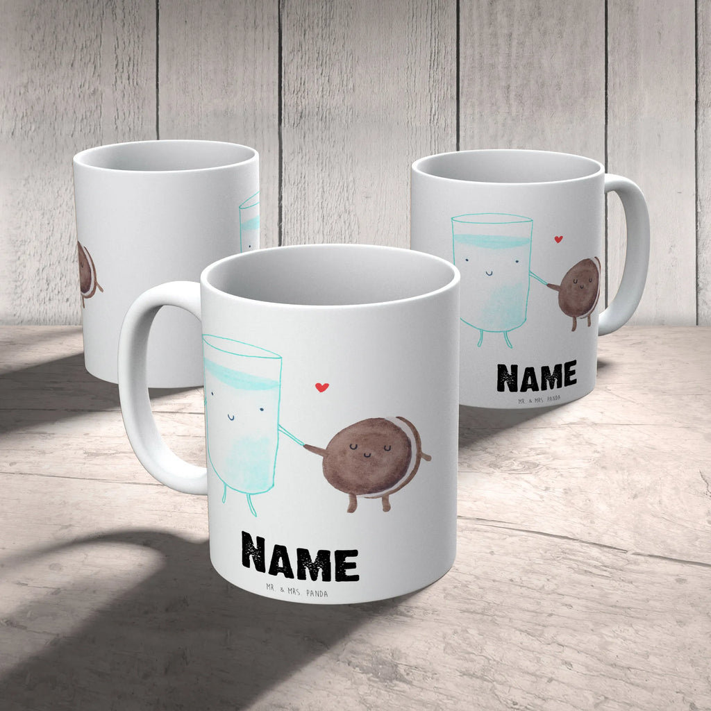 Personalisierte Tasse Milch & Keks Drucken, Personalisiert, Tasse mit Namen, Namen, Personalisierte Tasse, Namenstasse, Wunschname, Tasse, Lustige Sprüche, Tiere, Tiermotive, Gute Laune, Kaffee, Romantisch, Kekse, Milk, Einladung Frühstück, Keks, Perfektes Paar, Milch, Motiv Süß, Cookie