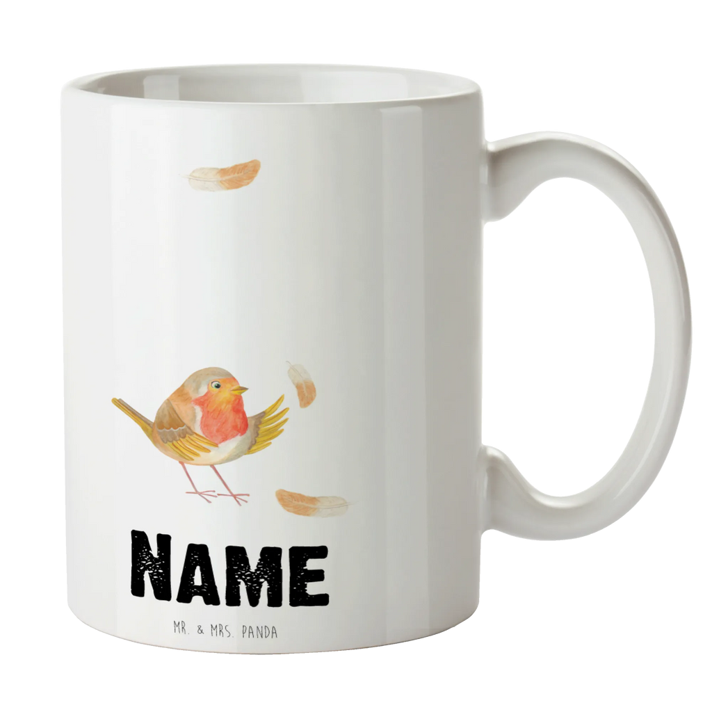 Personalisierte Tasse Rotkehlchen mit Federn Drucken, Namen, Tasse mit Namen, Wunschname, Namenstasse, Personalisierte Tasse, Personalisiert, Tasse, Tiermotive, Gute Laune, lustige Sprüche, Tiere, Motivationsbilder, Motivation Sprüche, fliegen, Spruch Motivation, Rotkehlchen, What if i fall, Spruch Mut, Vogel