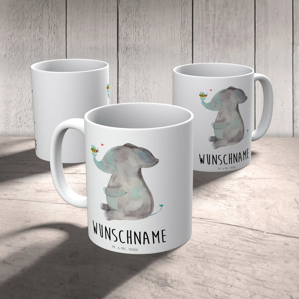 Personalised cup elephant bee small animals, cute, funny, cute animal motives, hand drawn, small world, funny sayings, good mood, happy, gifts, gift ideas, special gifts, animal lover, card, bee, love gift, proof of love, wedding gift, marriage proposal, love saying, love, elephant, anniversary