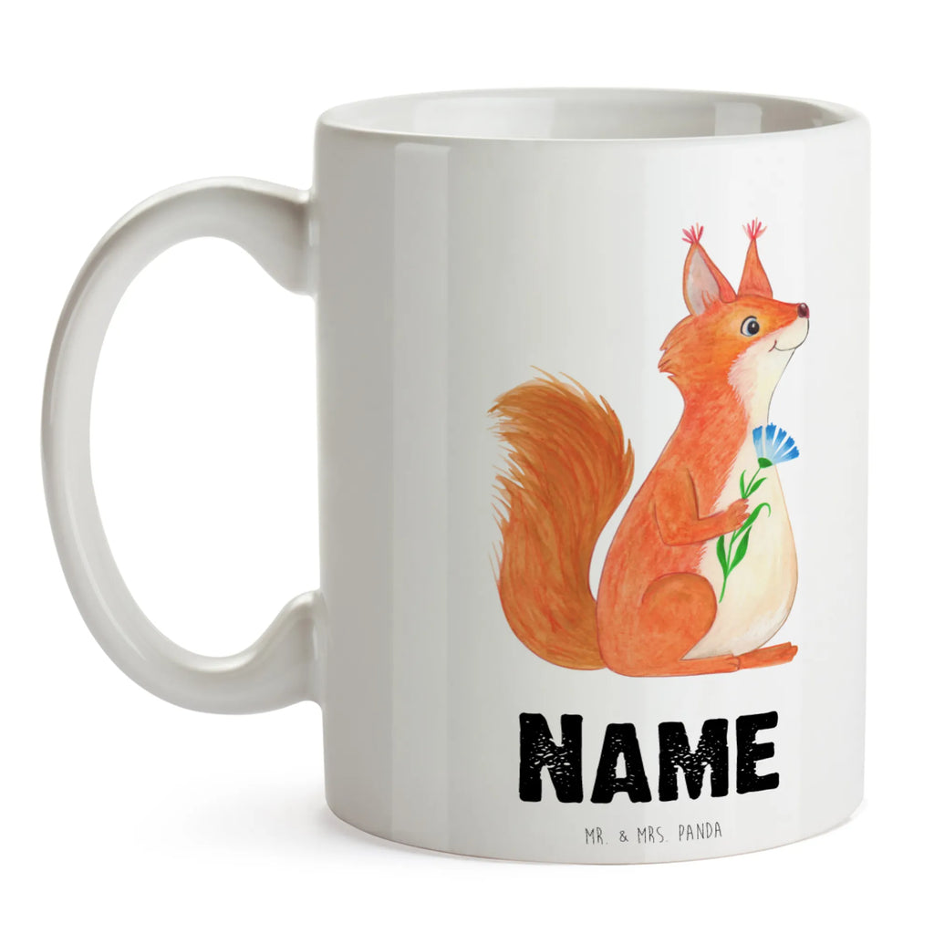 Personalisierte Tasse Eichhörnchen Blume Drucken, Wunschname, Namenstasse, Tasse, Personalisierte Tasse, Personalisiert, Tasse mit Namen, Namen, Tiermotive, Gute Laune, lustige Sprüche, Tiere, Lachen, glücklich Spruch, Spruch positiv, Eichhorn, Motivation Sprüche, Eichhörnchen, Spaß, Spruch Deko, Motivation Bilder