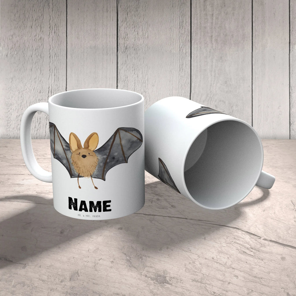 Personalisierte Tasse Fledermaus Flügel Namenstasse, Personalisierte Tasse, Namen, Tasse mit Namen, Personalisiert, Drucken, Tasse, Wunschname, Tiermotive, Gute Laune, lustige Sprüche, Tiere
