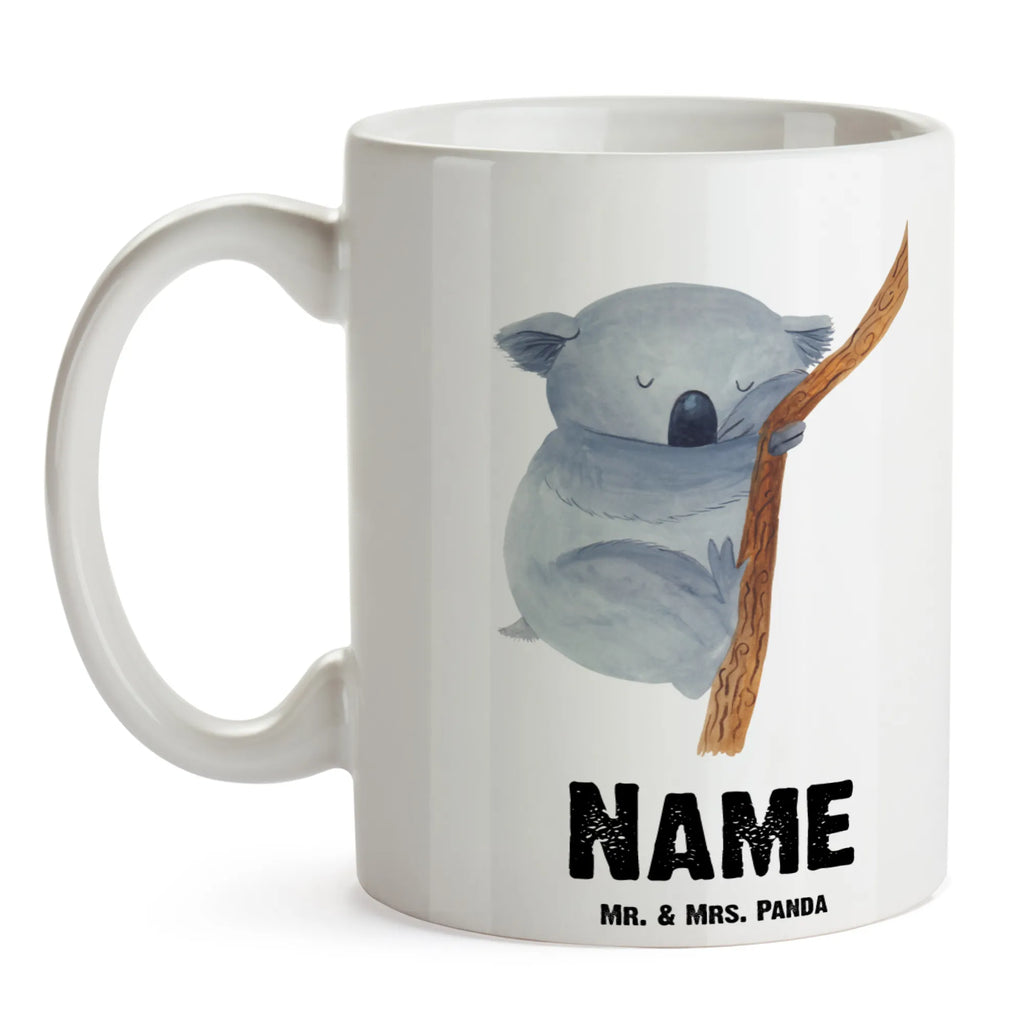 Personalised cup koala small animals, cute, funny, cute animal motives, hand drawn, small world, funny sayings, good mood, happy, gifts, gift ideas, special gifts, animal lover, card, koala bear, dreamland, sleeping, dream, bedroom, bear, Koala