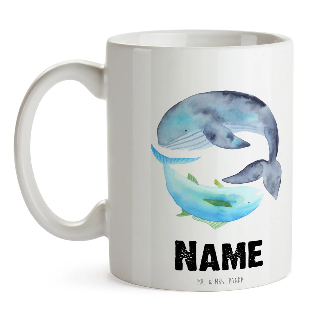 Personalised cup whale tuna small animals, cute, funny, cute animal motives, hand drawn, small world, funny sayings, good mood, happy, gifts, gift ideas, special gifts, animal lover, card, saying funny, tuna, flat joke, joke, whale, word joke funny, choice, flat joke gift, saying of the day