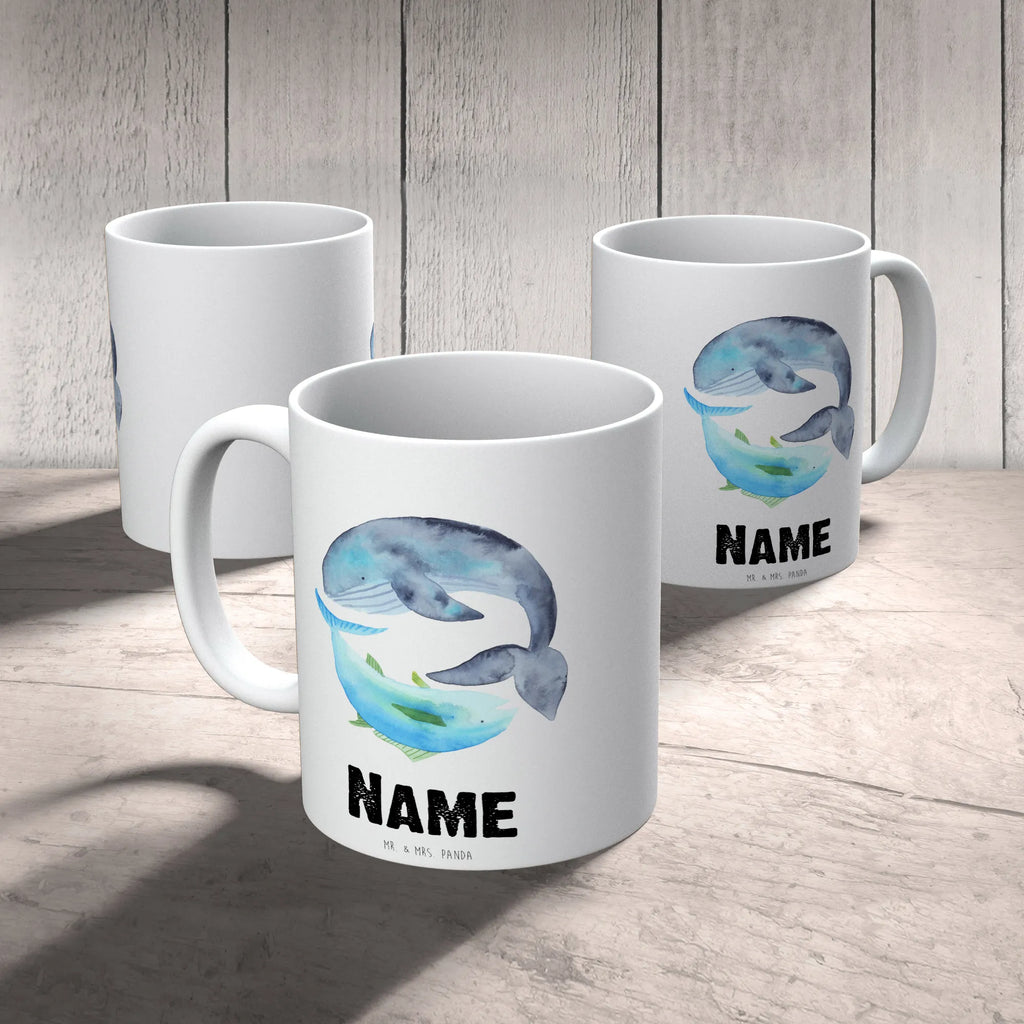 Personalised cup whale tuna small animals, cute, funny, cute animal motives, hand drawn, small world, funny sayings, good mood, happy, gifts, gift ideas, special gifts, animal lover, card, saying funny, tuna, flat joke, joke, whale, word joke funny, choice, flat joke gift, saying of the day