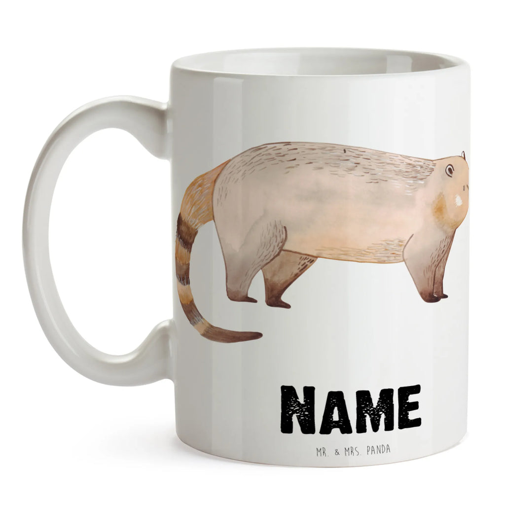 Personalisierte Tasse Nasenbär Tasse mit Namen, Personalisiert, Wunschname, Namen, Personalisierte Tasse, Tasse, Namenstasse, Drucken, Lustige Sprüche, Tiere, Tiermotive, Gute Laune, Nasenbär, Rüsselbär, Nasenbären, Bär