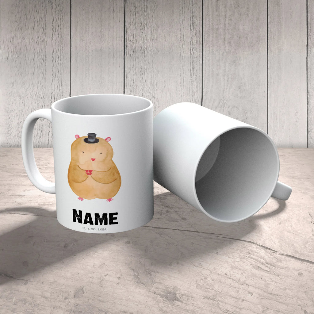 Personalised cup hamster cap small animals, cute, funny, cute animal motives, hand drawn, small world, funny sayings, good mood, happy, gifts, gift ideas, special gifts, animal lover, card, Houdini, hat, dwarf hamster, wizard, magician, top hat, Hamster