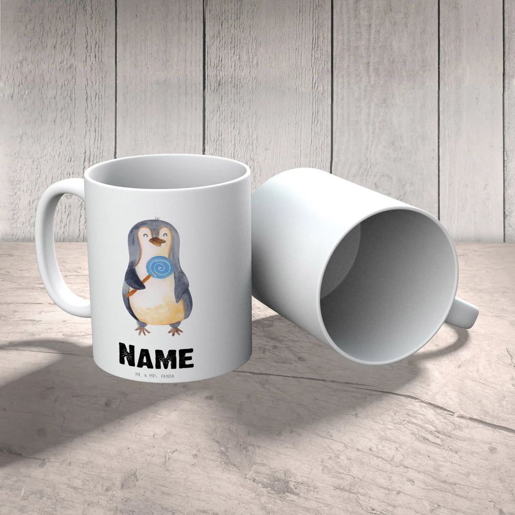 Personalisierte Tasse Pinguin Lolli Personalisierte Tasse, Personalisiert, Namenstasse, Drucken, Namen, Wunschname, Tasse, Tasse mit Namen, Pinguin, Blödsinn, Pinguine, Ganove, Gauner, Rebell, Süßigkeiten, Lolli, Spruch, Rabauke