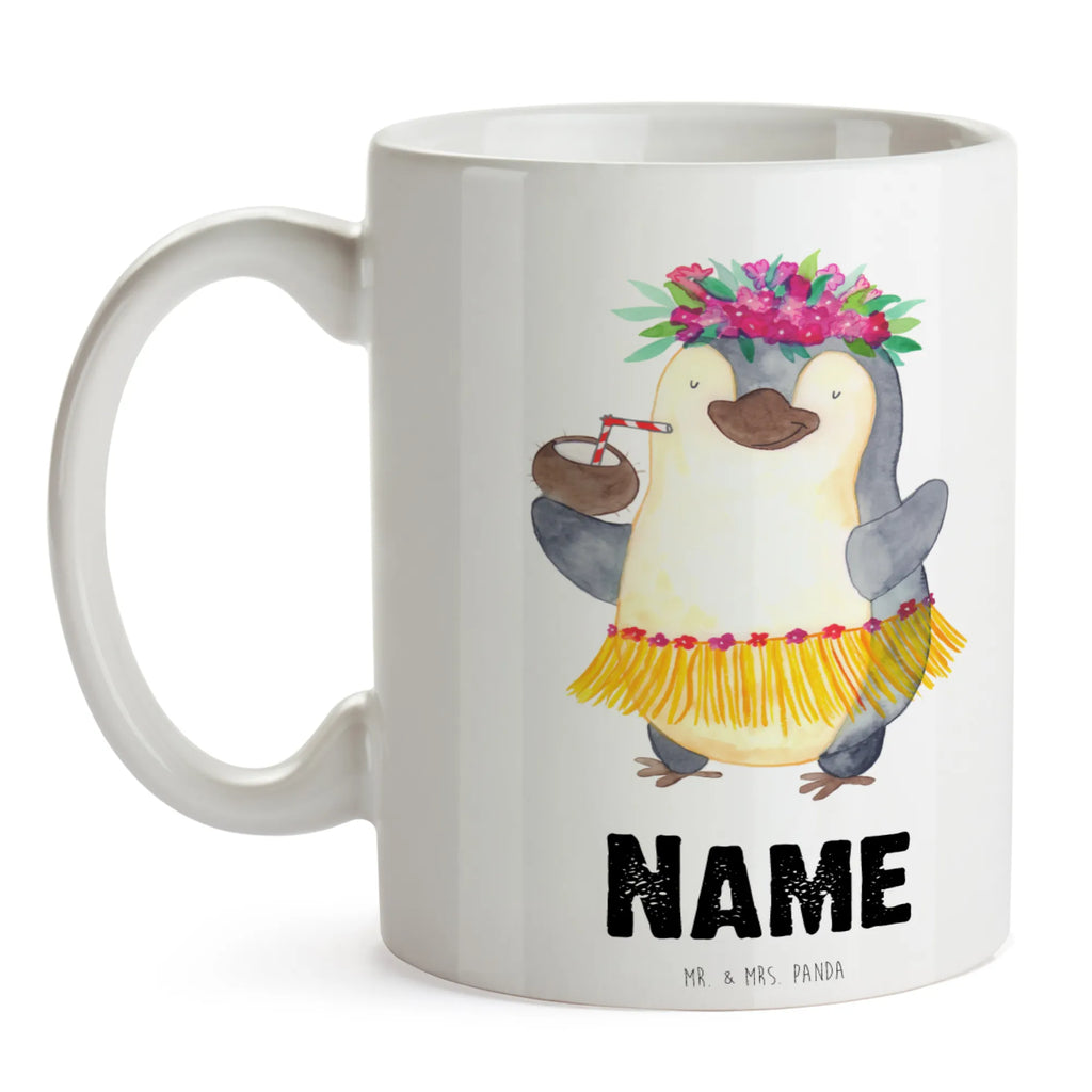 Personalisierte Tasse Pinguin Kokosnuss Namen, Namenstasse, Drucken, Tasse mit Namen, Tasse, Personalisiert, Wunschname, Personalisierte Tasse, Pinguin, Kokosnuss, Aloha, Urlaub, Pinguine, Hawaii