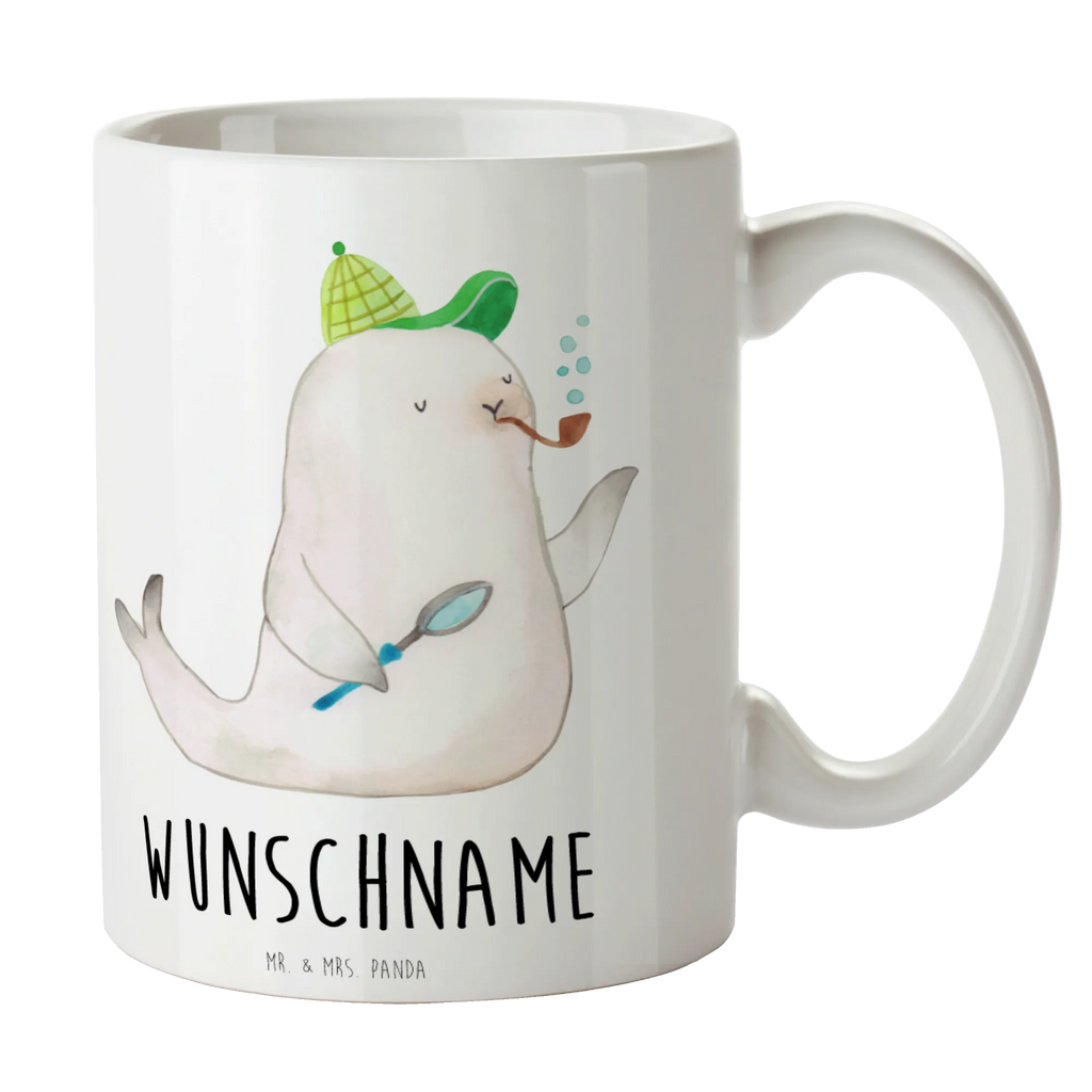 Personalisierte Tasse Robbe Sherlock Wunschname, Personalisiert, Tasse mit Namen, Namenstasse, Tasse, Personalisierte Tasse, Drucken, Namen, Tiermotive, Gute Laune, lustige Sprüche, Tiere