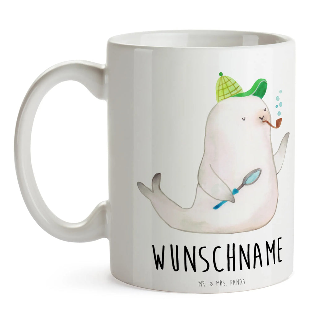 Personalisierte Tasse Robbe Sherlock Wunschname, Personalisiert, Tasse mit Namen, Namenstasse, Tasse, Personalisierte Tasse, Drucken, Namen, Tiermotive, Gute Laune, lustige Sprüche, Tiere
