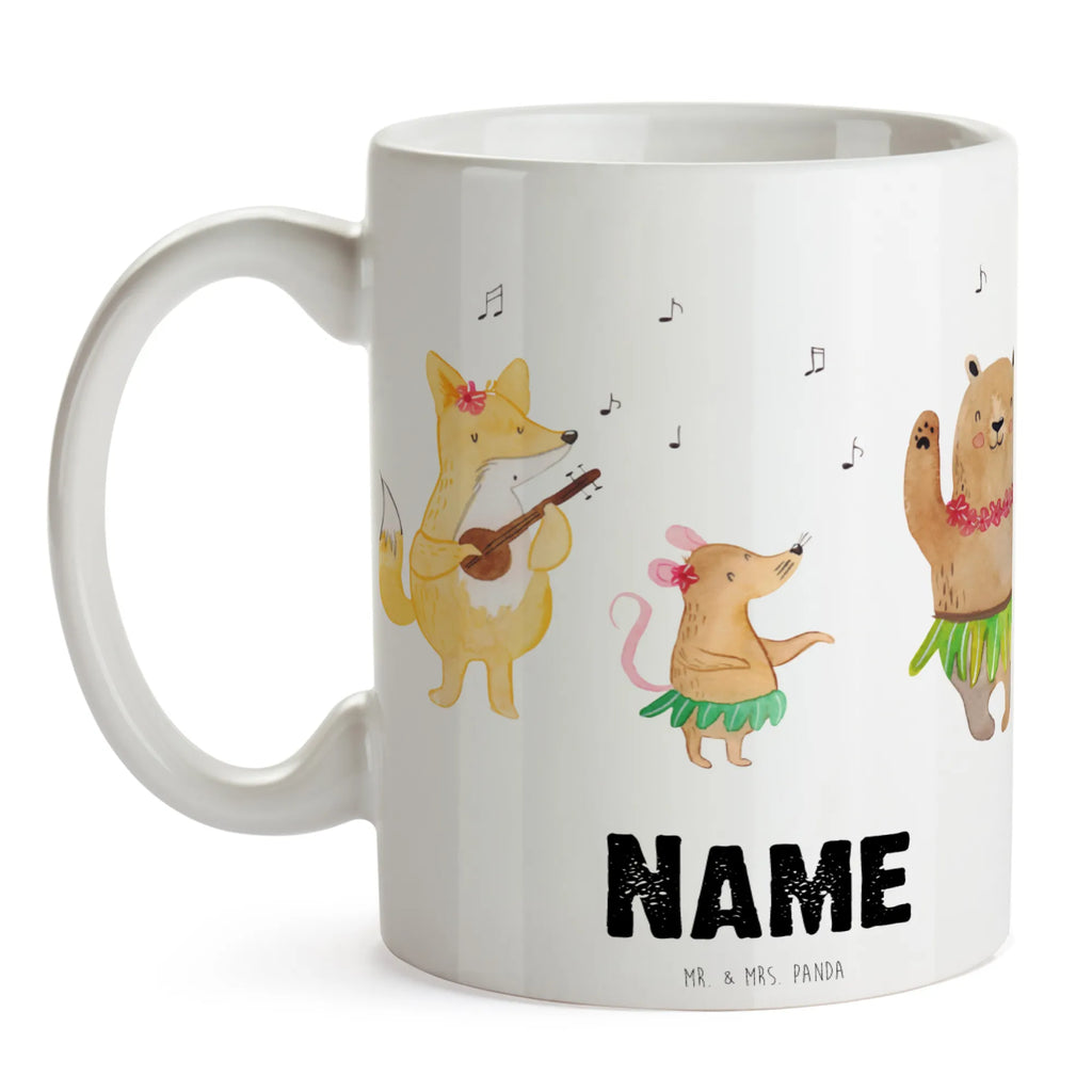 Personalised cup forest animals Aloha small animals, cute, funny, cute animal motives, hand drawn, small world, funny sayings, good mood, happy, gifts, gift ideas, special gifts, animal lover, card, life, dancing, forest animals, hedgehog, forest, laughter, rabbit, music, bear, aloha