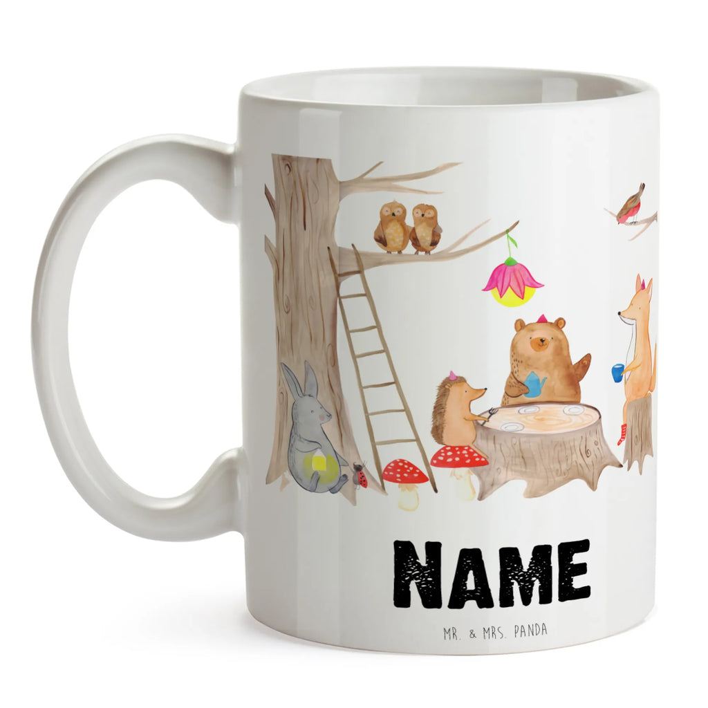 Personalised cup forest animals picnic small animals, cute, funny, cute animal motives, hand drawn, small world, funny sayings, good mood, happy, gifts, gift ideas, special gifts, animal lover, card, picnic, fox, forest, hare, squirrel, forest animals, hedgehog, mouse