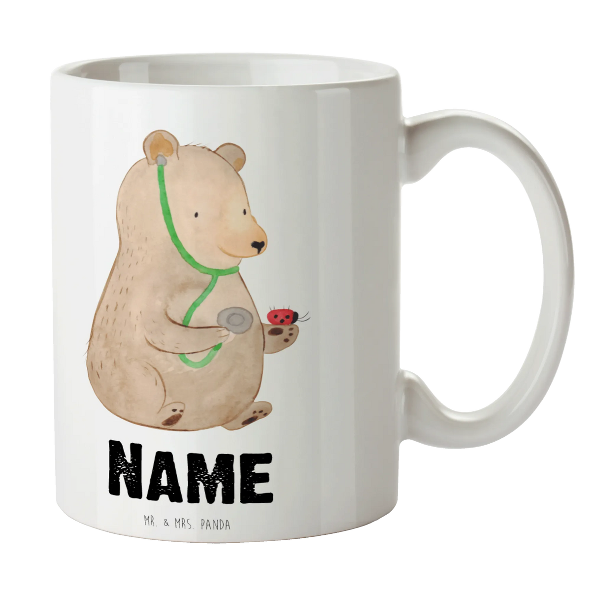 Personalised cup bear Physician bear, teddy, teddy bear, cuddly toy, Bear, Doctor, Professor