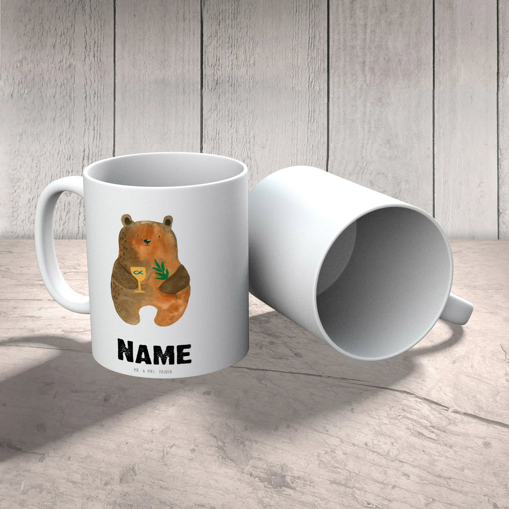 Personalisierte Tasse Konfirmation-Bär Namenstasse, Tasse mit Namen, Namen, Personalisierte Tasse, Personalisiert, Wunschname, Drucken, Tasse, Teddy, Bär, Teddybär, Konfirmation, Evangelisch, Kirche, Gottesdienst